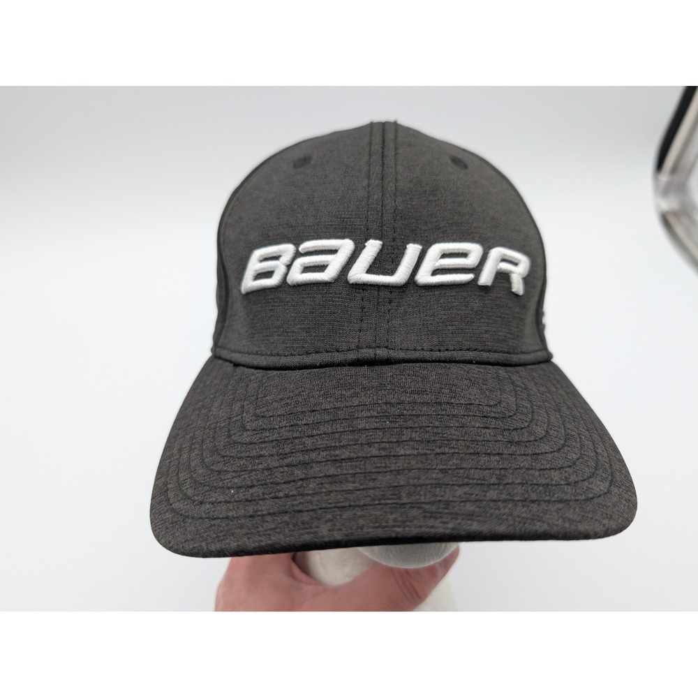 Bauer New Era 39THIRTY Stretch Fit Hat Gray Small Medium Hockey Baseball Cap
